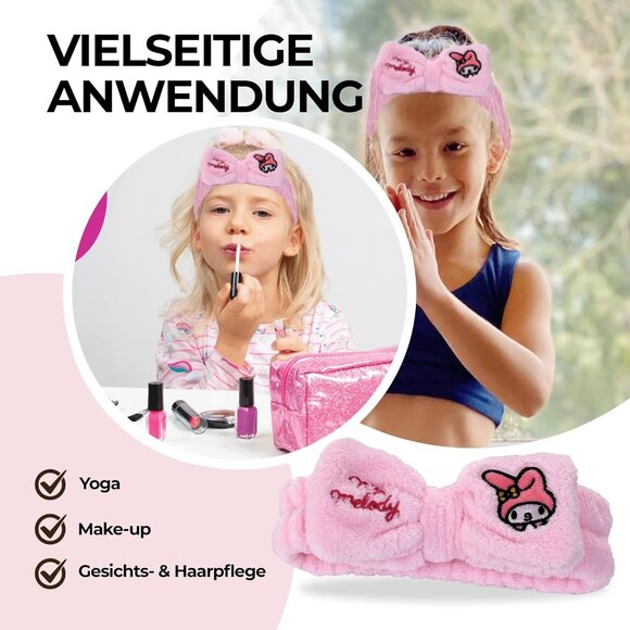 My Melody Headband Kids Girls Plush Polyester Cute Wide Elastic Hair Accessory - Picture 4 of 7